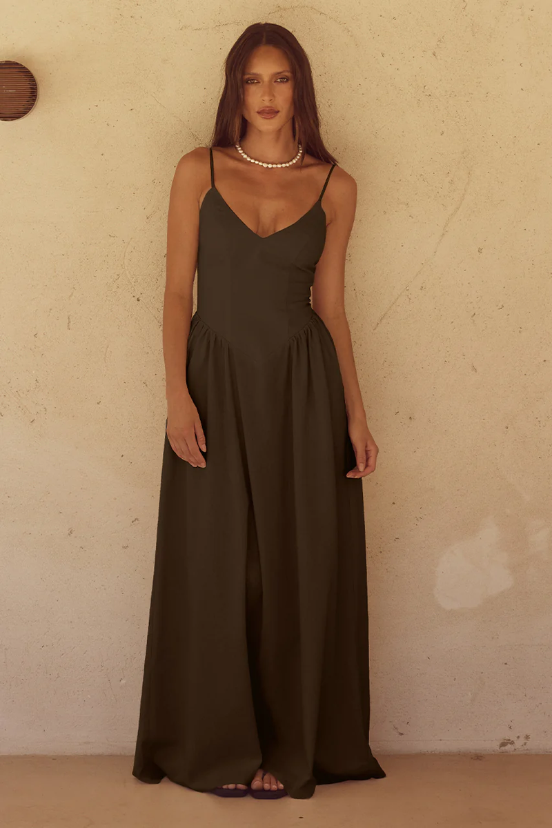 Zephy Maxi Dress Chocolate