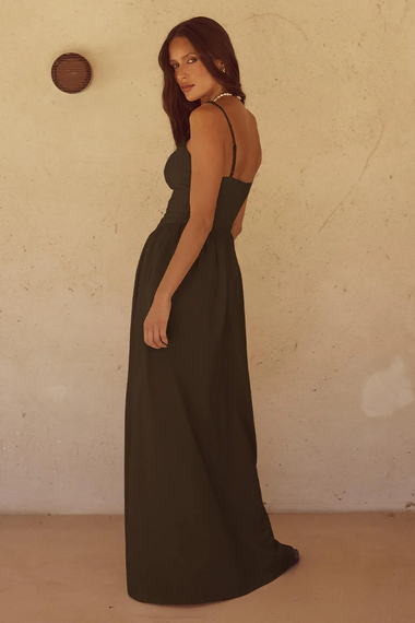 Zephy Maxi Dress Chocolate - Dress