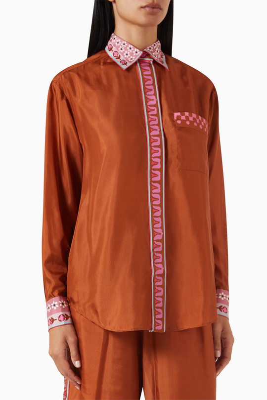 Acadian Relaxed Shirt Rust