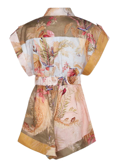 Ascension Cuffed Playsuit Spliced