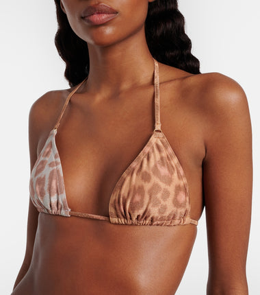 Awaken Metallic Triangle Bikini in Spliced