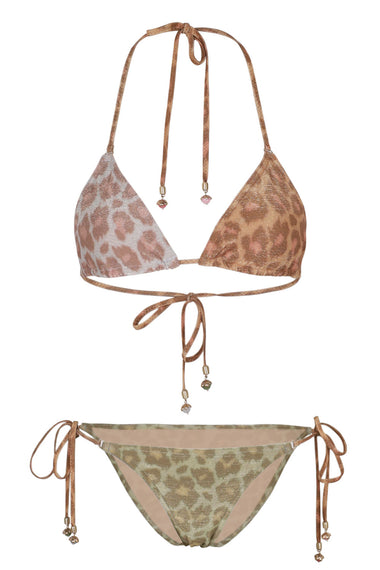 Awaken Metallic Triangle Bikini in Spliced