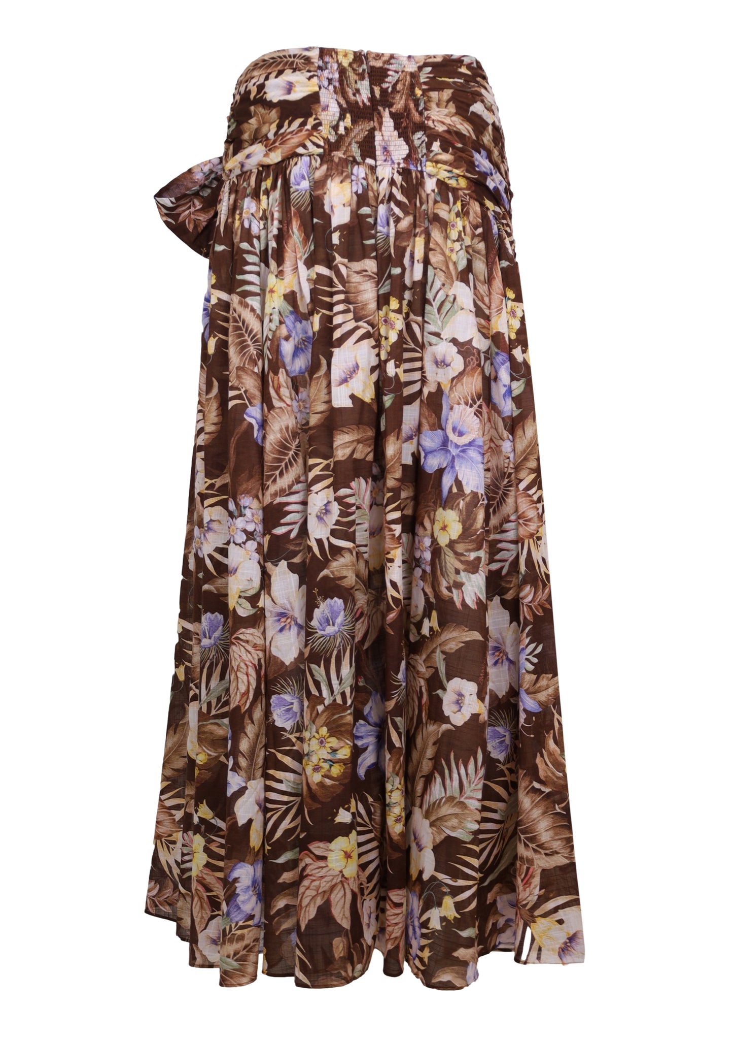 Load image into Gallery viewer, Coco Bow Maxi Skirt Chocolate Multi Floral
