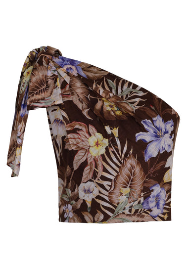 Coco Crop Bodice Chocolate Multi Floral