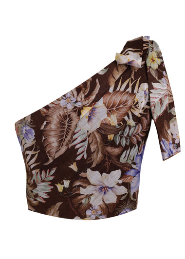 Coco Crop Bodice Chocolate Multi Floral