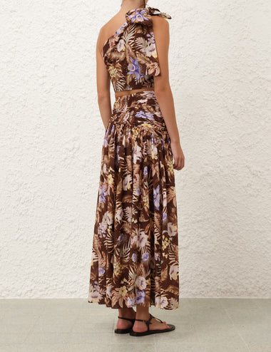 Coco Crop Bodice Chocolate Multi Floral