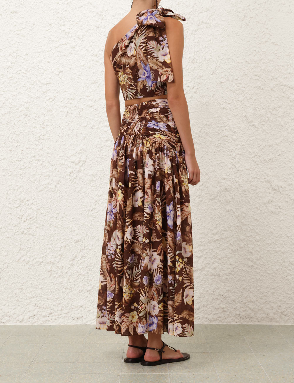Load image into Gallery viewer, Coco Crop Bodice Chocolate Multi Floral
