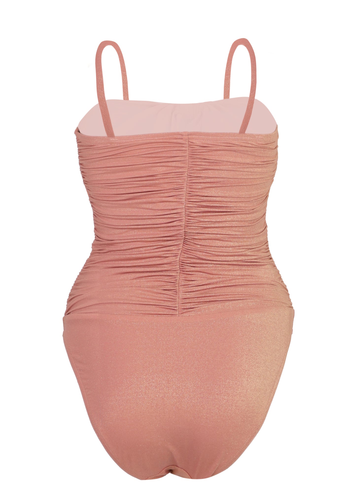 Load image into Gallery viewer, Coco Metallic Drape Bow One Piece Shell Pink
