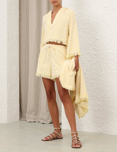Coco Towelling Short Yellow/Cream