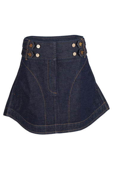 Denim Cargo Mini Skirt