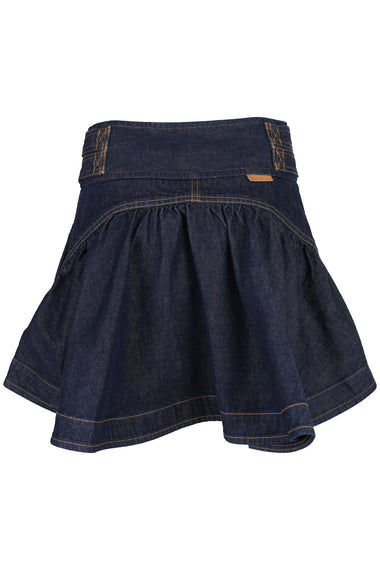 Denim Cargo Mini Skirt