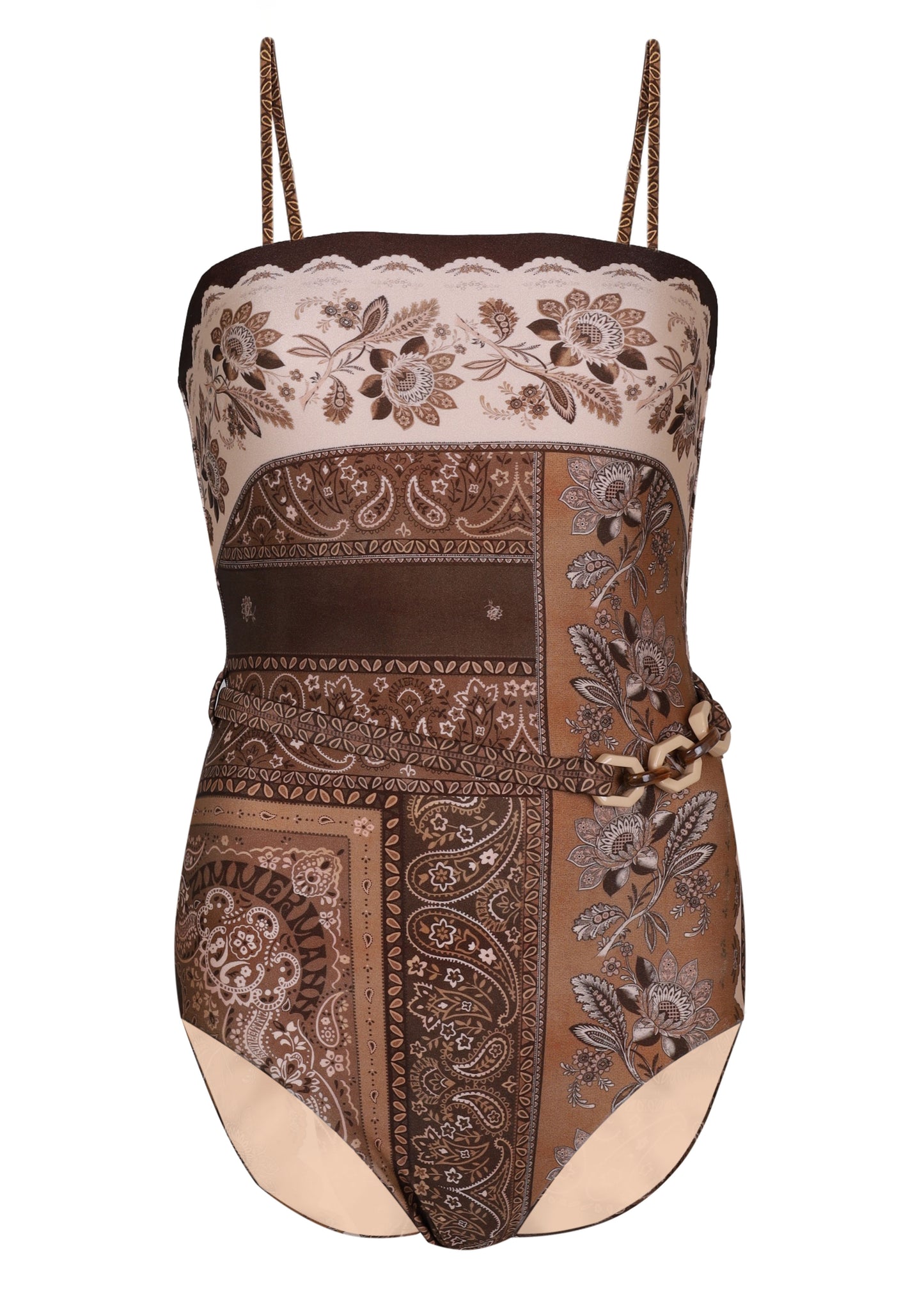 Load image into Gallery viewer, Lucky Bandeau One Piece Chocolate Bandana

