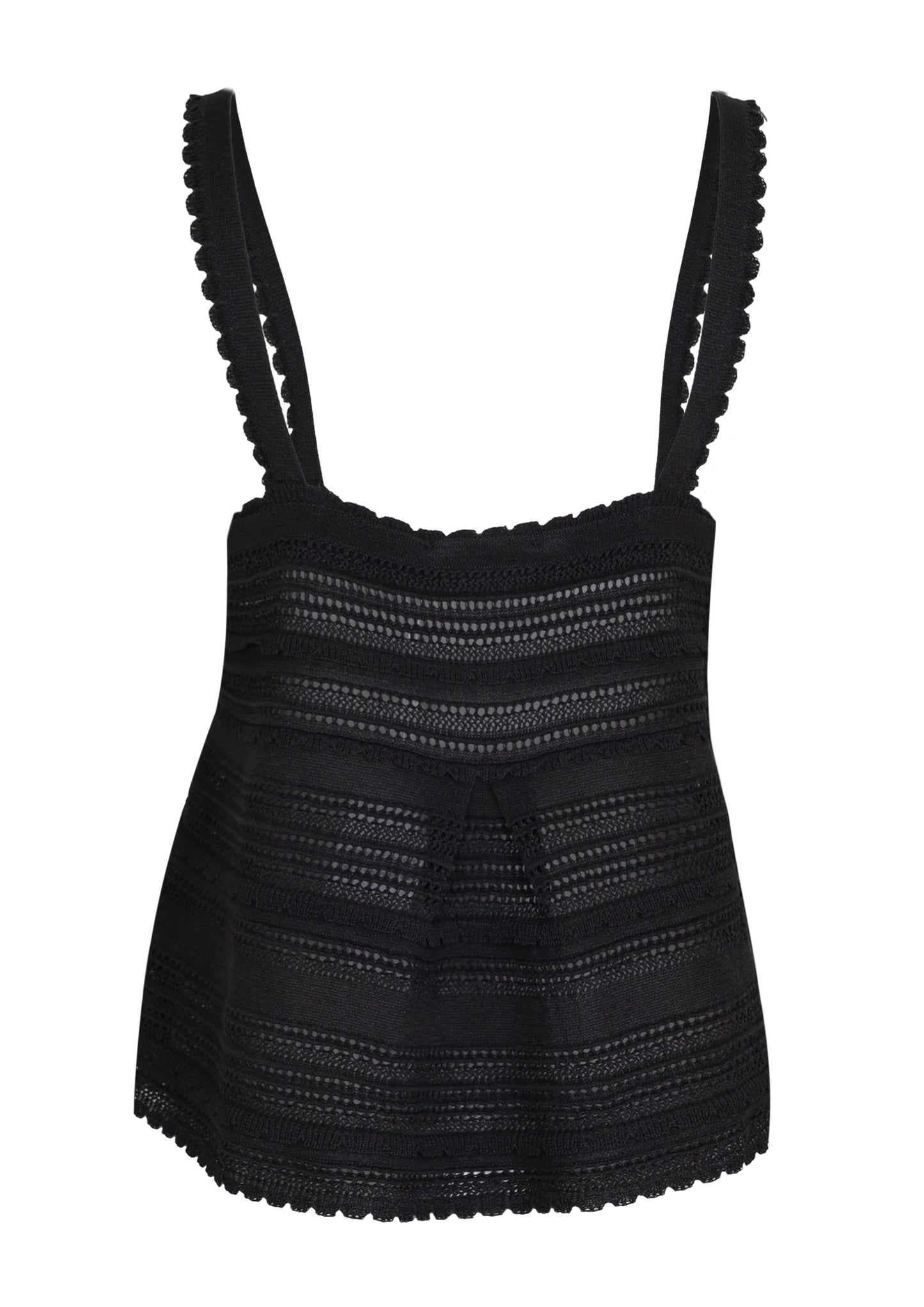 Load image into Gallery viewer, Lucky Lace Knit Tank Black
