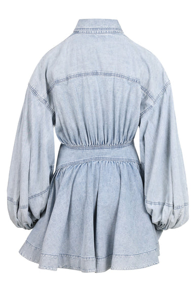Rebellion Denim Wrap Mini Dress