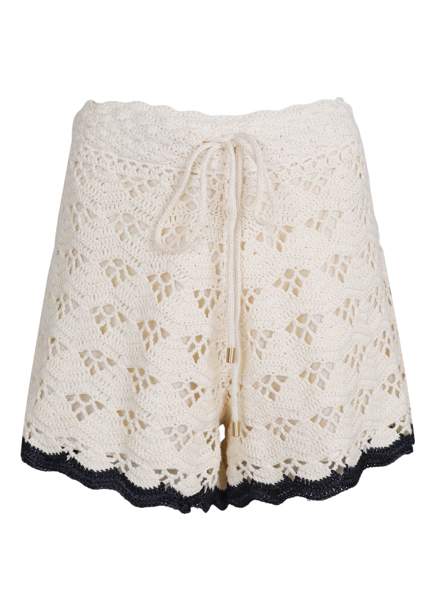 Load image into Gallery viewer, Rhiannon Crochet Short Cream/Black
