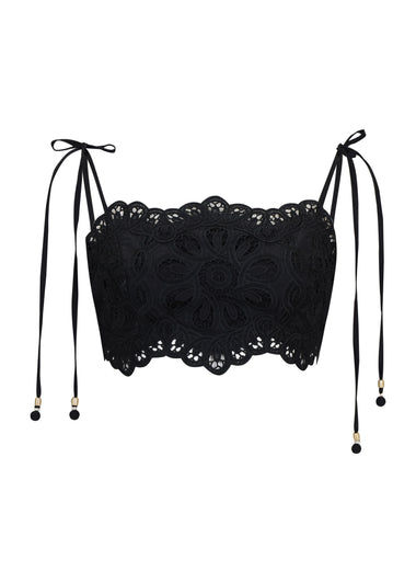 Rhiannon Embroidered Bodice Black