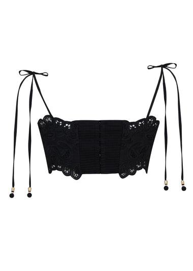Rhiannon Embroidered Bodice Black