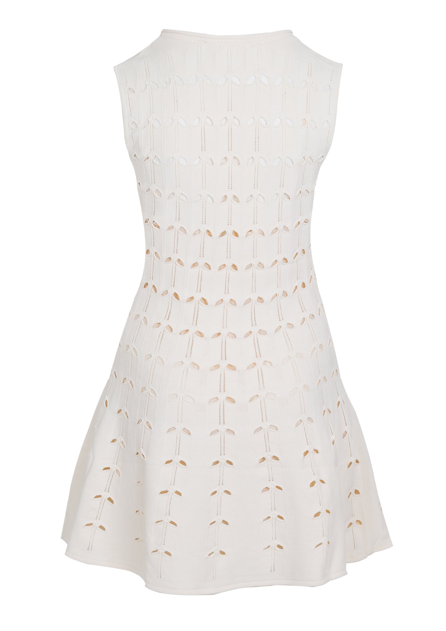 Load image into Gallery viewer, Rhiannon Pointelle Sleeveless Mini Dress Cream
