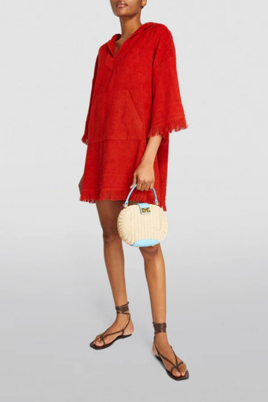 Alight Towelling Dress Red