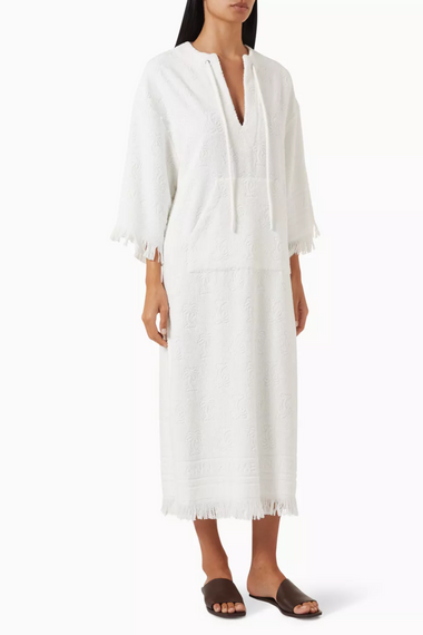 Alight Towelling Midi Dress Ivory