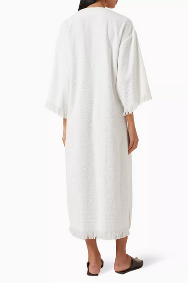 Alight Towelling Midi Dress Ivory