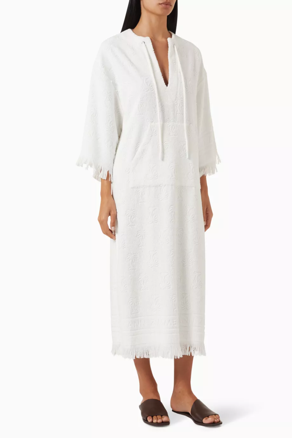 Load image into Gallery viewer, Alight Towelling Midi Dress Ivory
