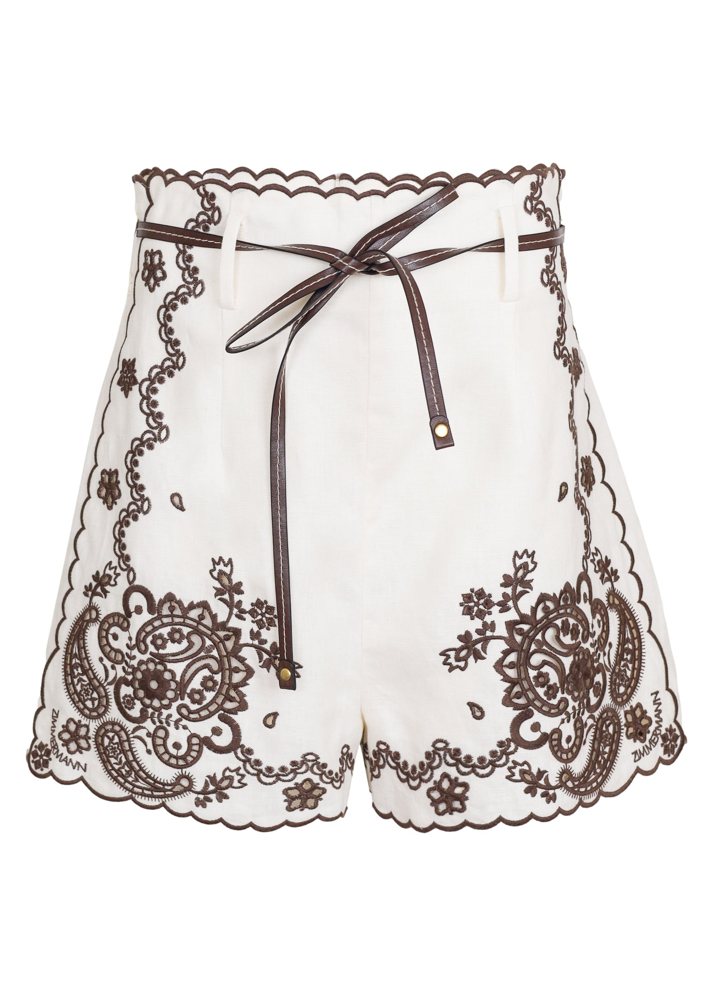 Load image into Gallery viewer, Ascension Embroidered Short Ivory Chocolate
