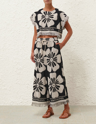 Halliday Towelling Crop Top - Top