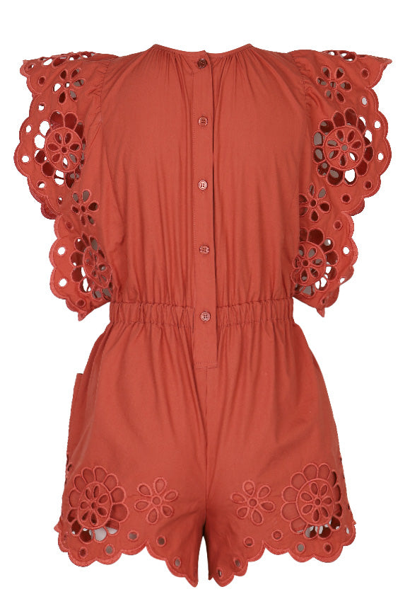 Load image into Gallery viewer, Broderie Anglaise Playsuit
