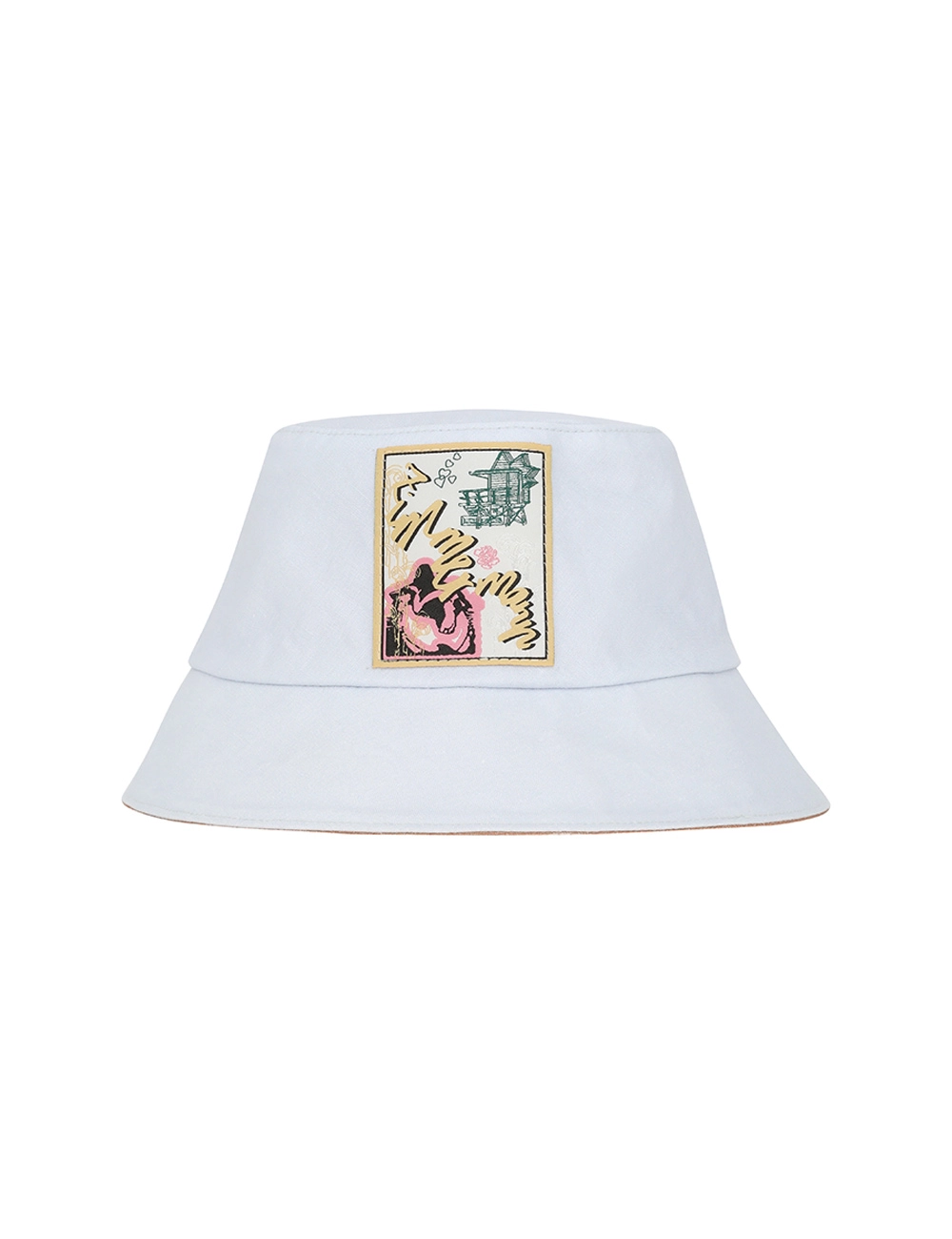 Load image into Gallery viewer, Printed Canvas Bucket Hat Blue Floral - ONE SIZE - Hat
