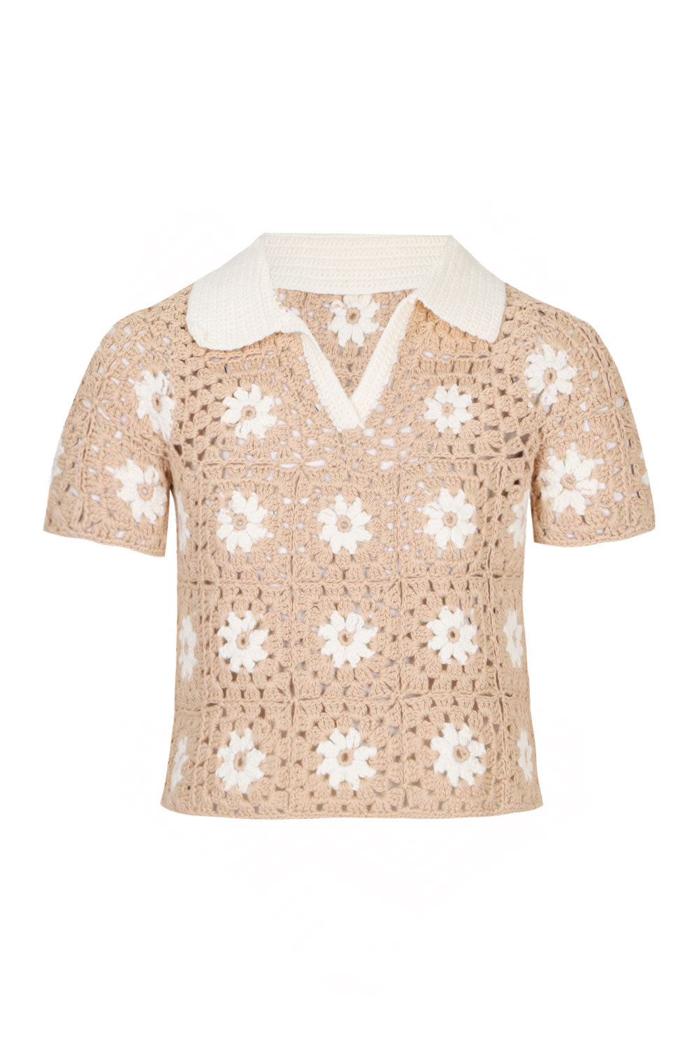 Load image into Gallery viewer, Cascadian Kids Crochet Polo Top

