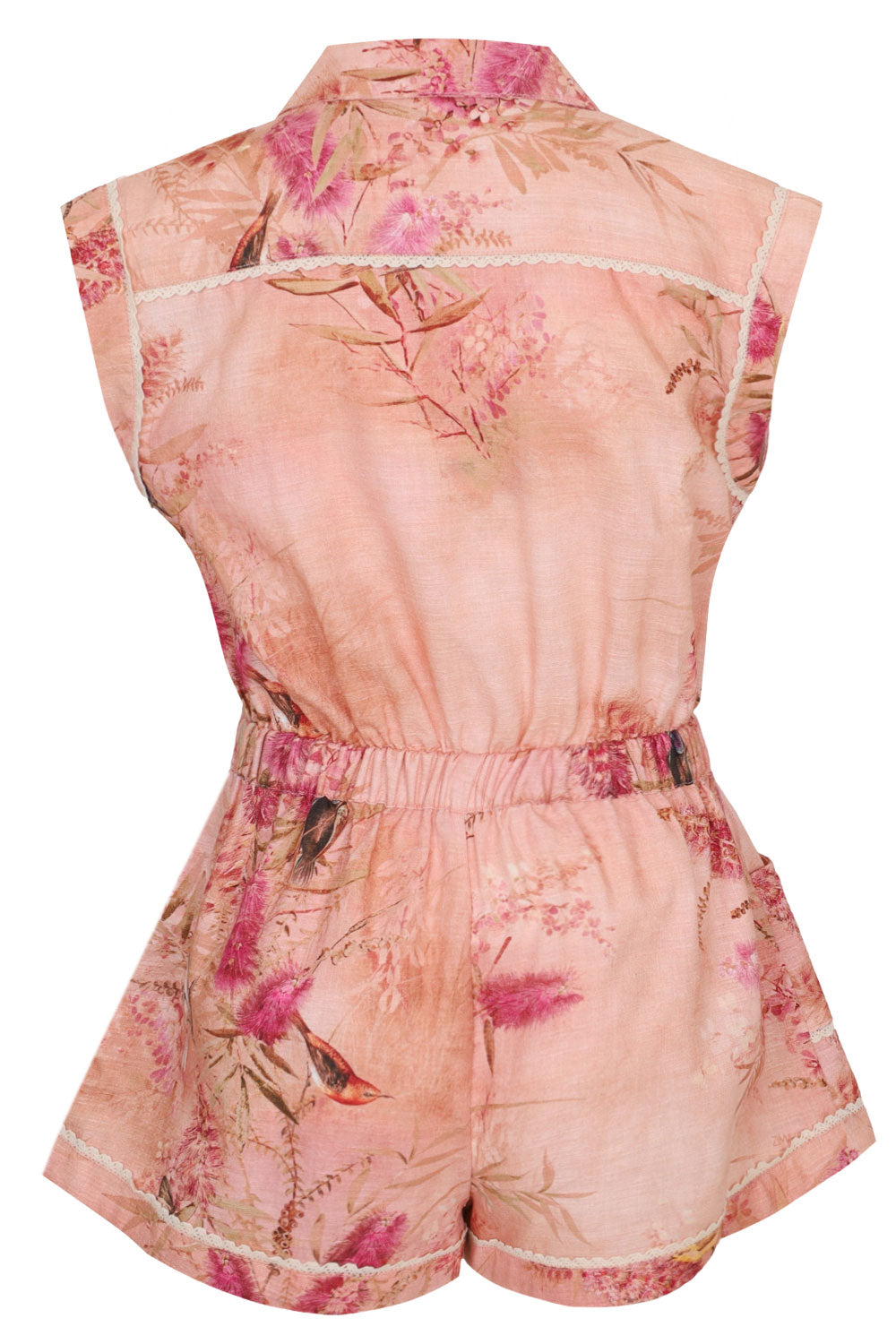 Load image into Gallery viewer, Cascadian Kids Pocket Playsuit Pink Botanical Floral
