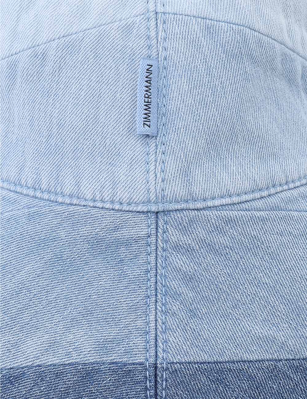 Load image into Gallery viewer, Chevron Denim Long Brim Hat - Hat
