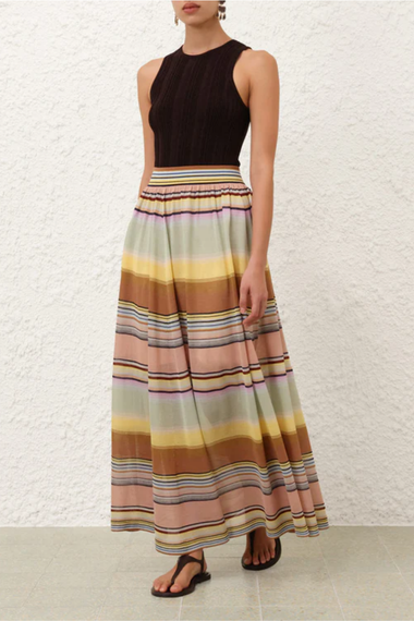 Coco Stripe Circle Skirt