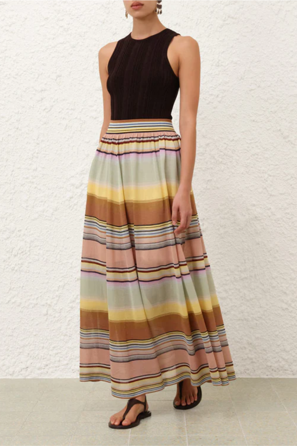 Load image into Gallery viewer, Coco Stripe Circle Skirt
