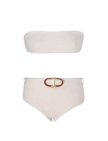 Alight Textured Boyleg Bikini Ivory Texture - Bikini
