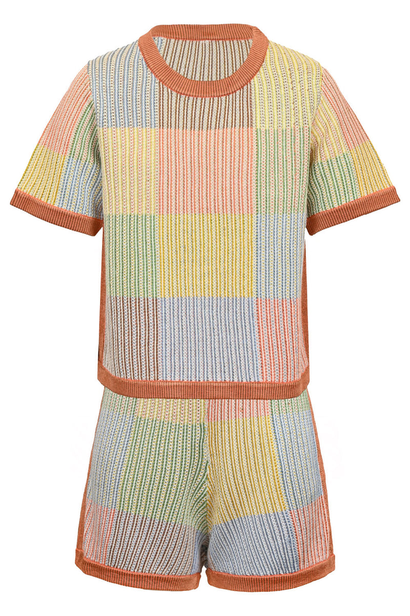 Everley Patchwork Knit Set