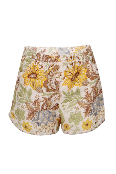 Floral Cream Shorts