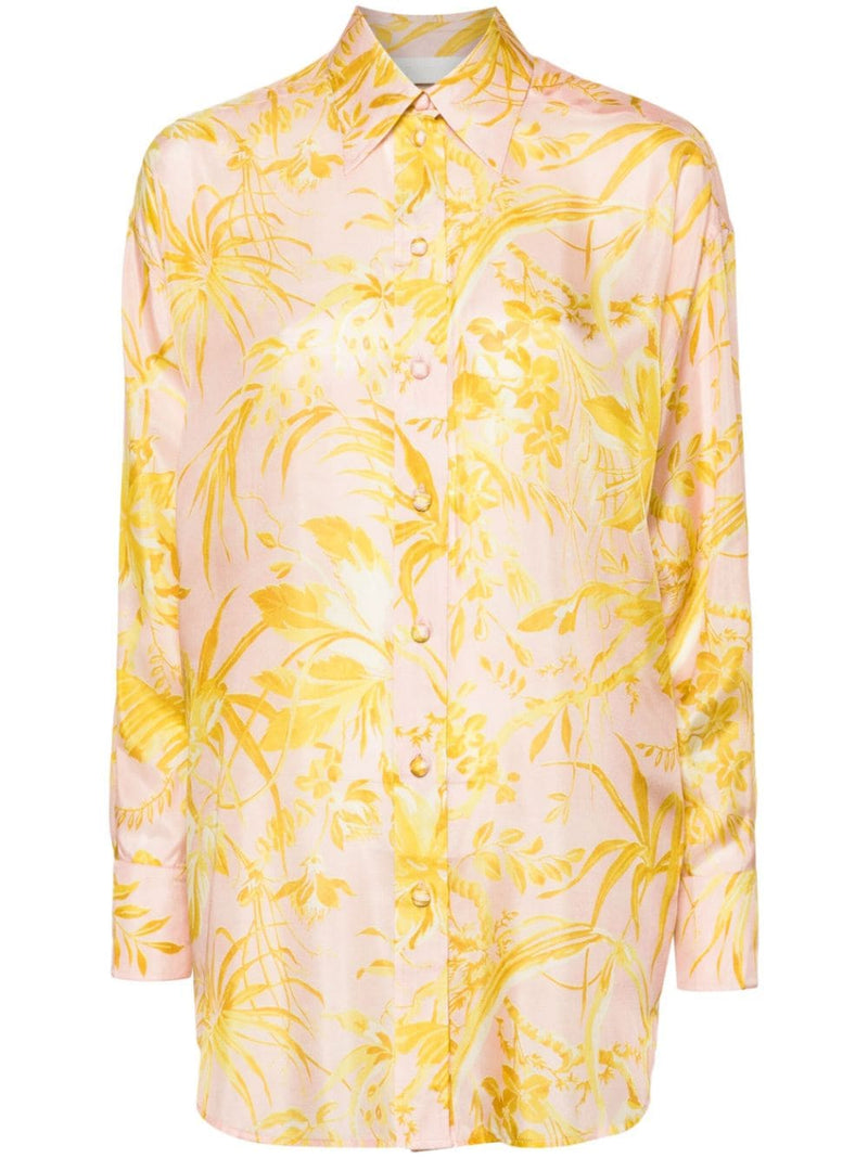 Floral Print Silk Shirt