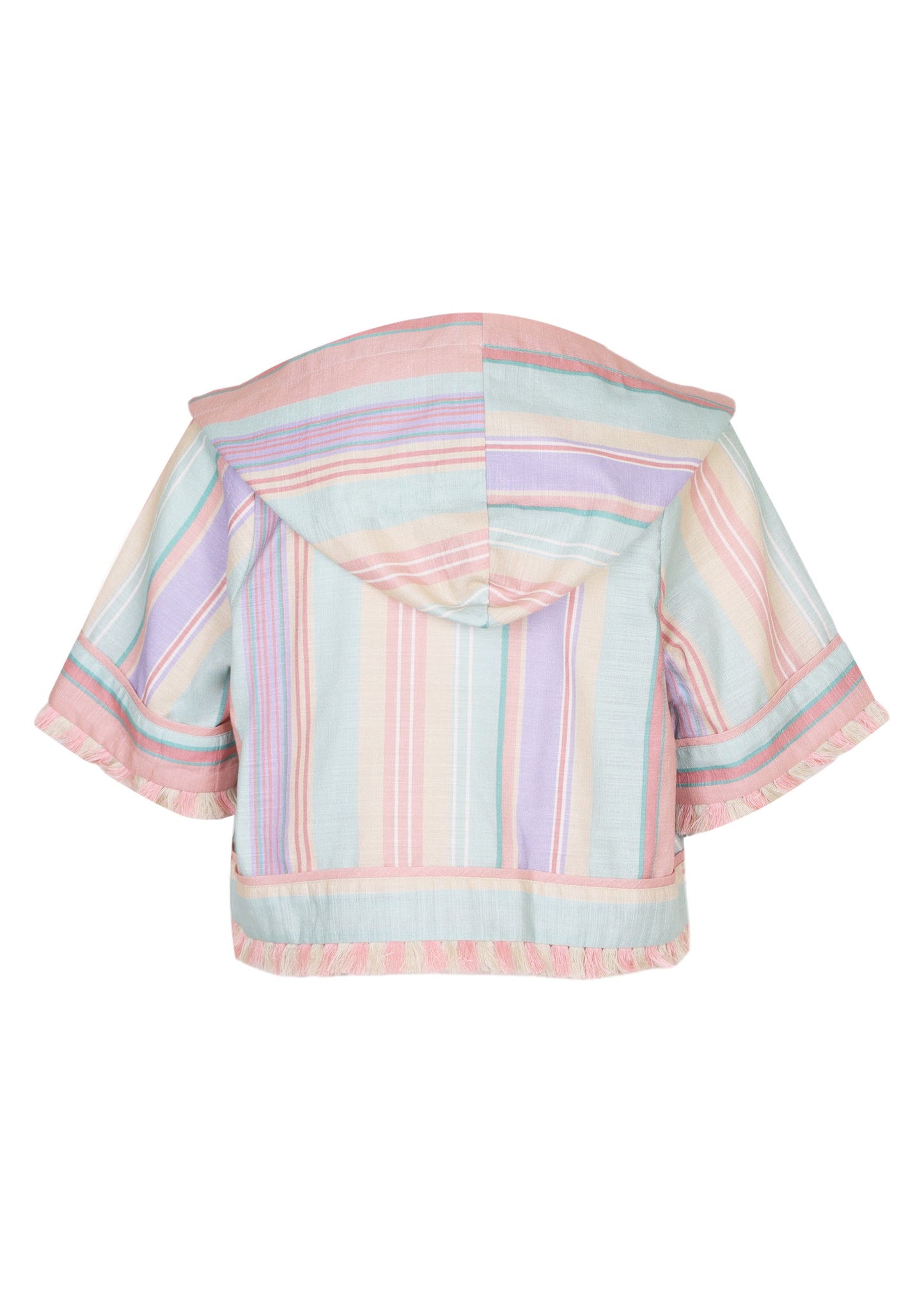 Load image into Gallery viewer, Cascadian Kids Hooded Top Multi Stripe Color
