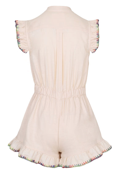 Lucky Kids Frill Playsuit Ivory