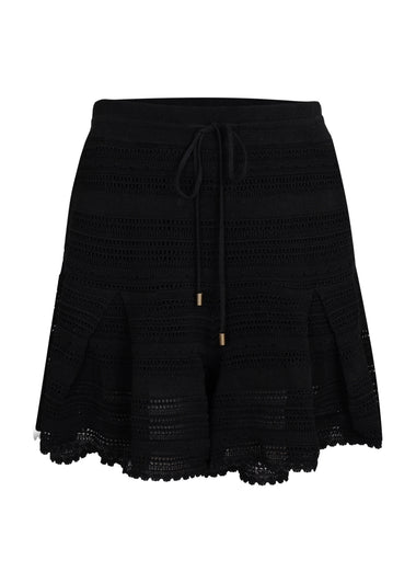 Lucky Lace Knit Short  Black