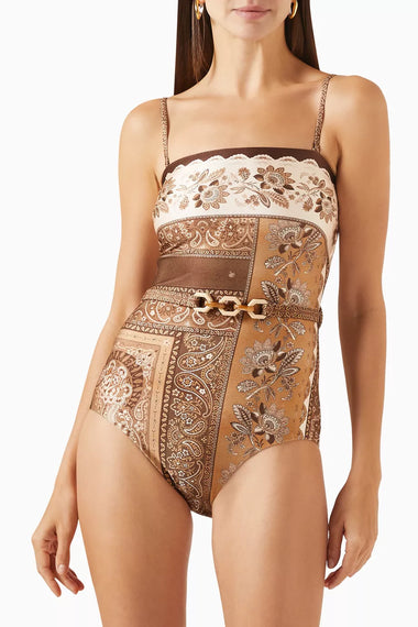 Lucky Bandeau One Piece Chocolate Bandana