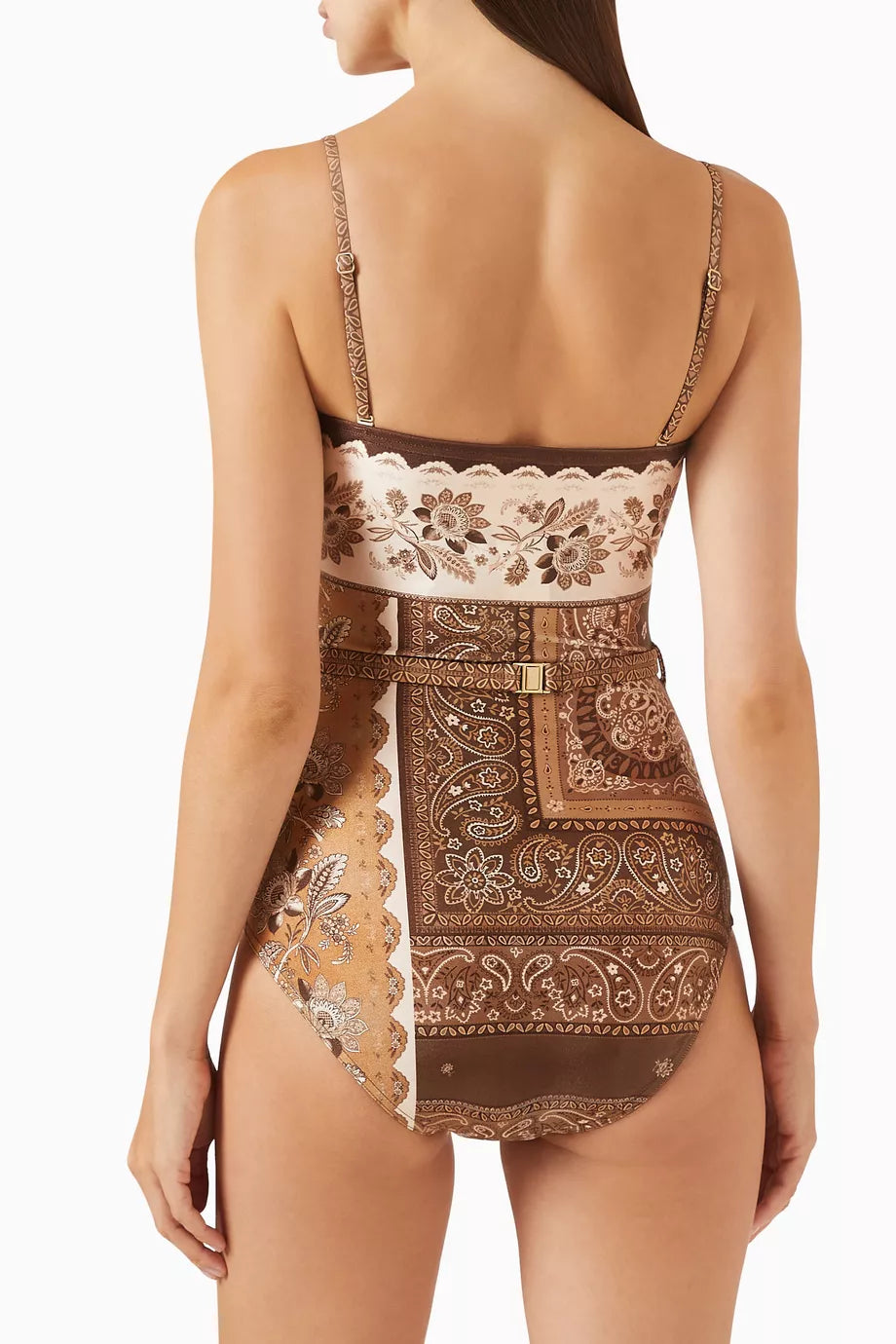 Load image into Gallery viewer, Lucky Bandeau One Piece Chocolate Bandana
