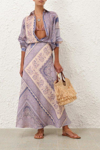 Lucky Relaxed Shirt Blue Bandana