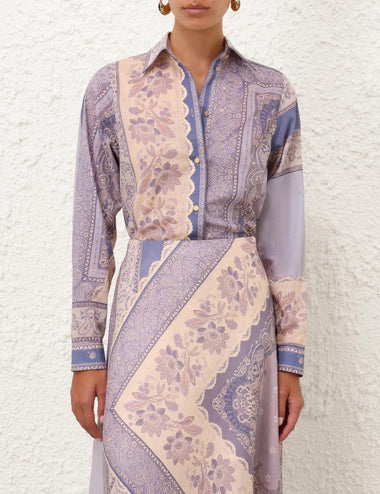 Lucky Relaxed Shirt Blue Bandana