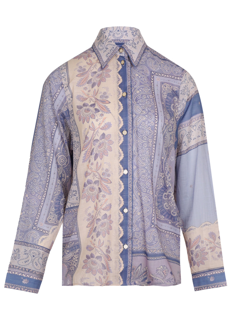 Lucky Relaxed Shirt Blue Bandana