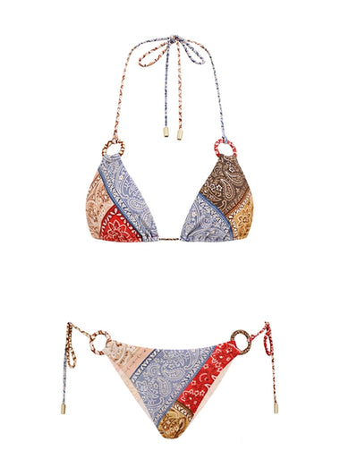 Lucky Ring Tie Bikini Spliced