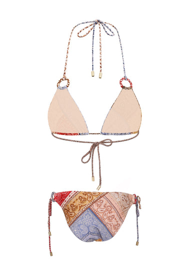 Lucky Ring Tie Bikini Spliced