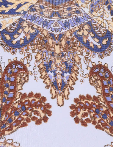 Ottie Ruffle One Piece Purple Paisley - One Piece